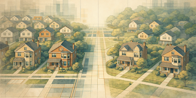 Abstract comparison of Lyon Park and Bluemont homes at $1.8M in Arlington VA